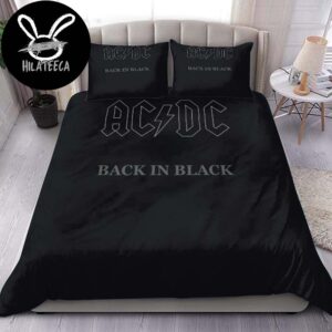 AC DC Back In Black Album Cover Bedding Set