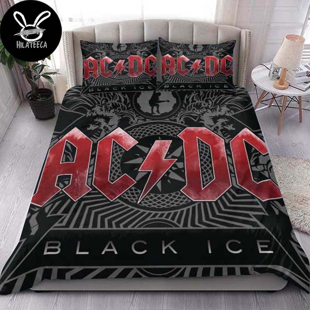 AC DC Black Ice Black And Red Color Album Cover Bedding Set AC DC Black Ice Black And Red Color Album Cover Bedding Set