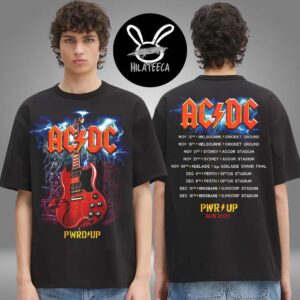 AC DC Merch Angus Gibson PWR UP Tour Two Sided Unisex T-Shirt