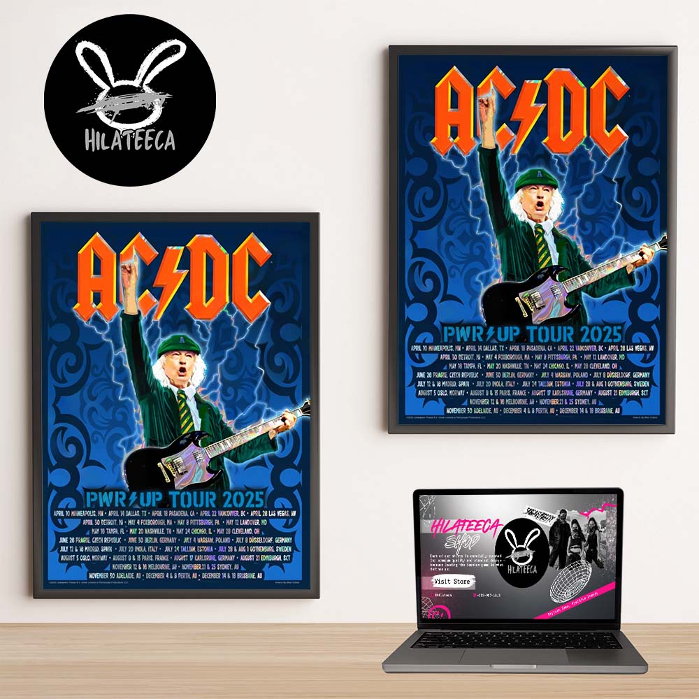AC DC Merch Australia PWR Up Tour Home Decor Poster Canvas AC DC Merch Australia PWR Up Tour Home Decor Poster Canvas