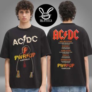 AC DC Merch Powerage PWR UP Tour Two Sided Unisex T-Shirt