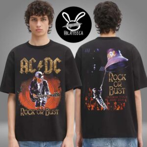 AC DC Merch Rock Or Bust Double Sided Two Sided Unisex T-Shirt