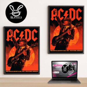 AC DC PWR Up Tour Melbourne At Melbourne Cricket Ground In Melbourne Australia On November 12 16 2025 Home Decor Poster Canvas