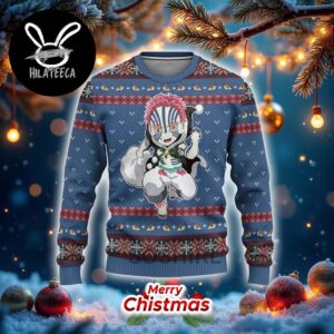 Demon Slayer Akaza Best Gifts For Fans Anime Christmas Ugly Sweater