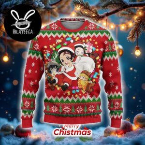 Demon Slayer Chibi Merry Christmas Best Gifts For Fans Anime Christmas Ugly Sweater