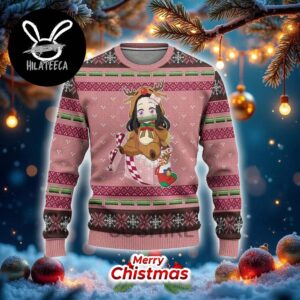 Demon Slayer Nezuko Best Gifts For Fans Anime Christmas Ugly Sweater
