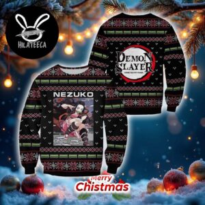 Demon Slayer Nezuko Kamado Kimetsu Yaiba Best Gifts For Fans Anime Christmas Ugly Sweater