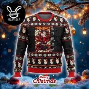Demon Slayer Tanjiro Kimetsu Yaiba Best Gifts For Fans Anime Christmas Ugly Sweater