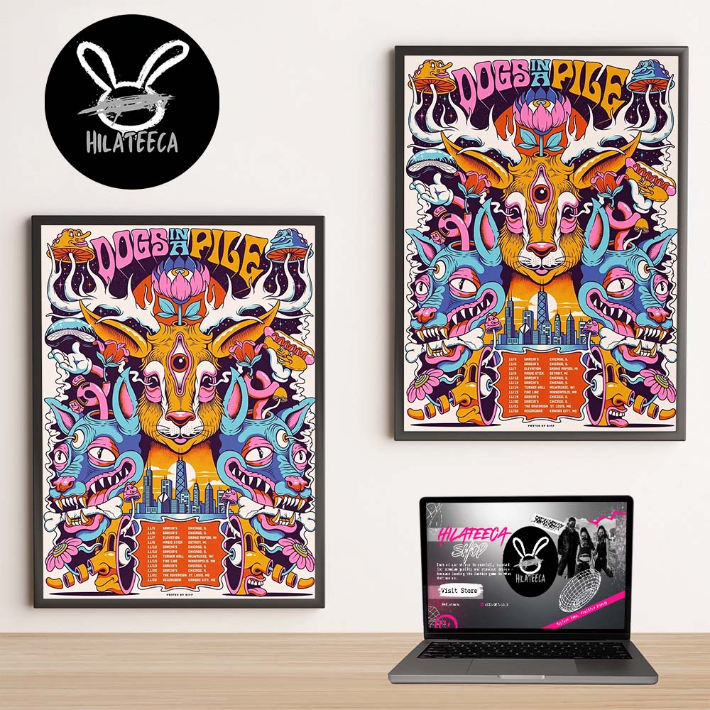 Dogs In A Pile Midwest Tour Schedule Home Decor Poster Canvas Dogs In A Pile Midwest Tour Schedule Home Decor Poster Canvas