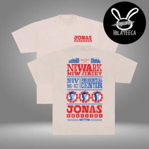 Jonas Brothers Greetings From Your Hometown At Prudential Center In Newark New Jersey On November 16 17 2025 Two Sided Unisex T-Shirt