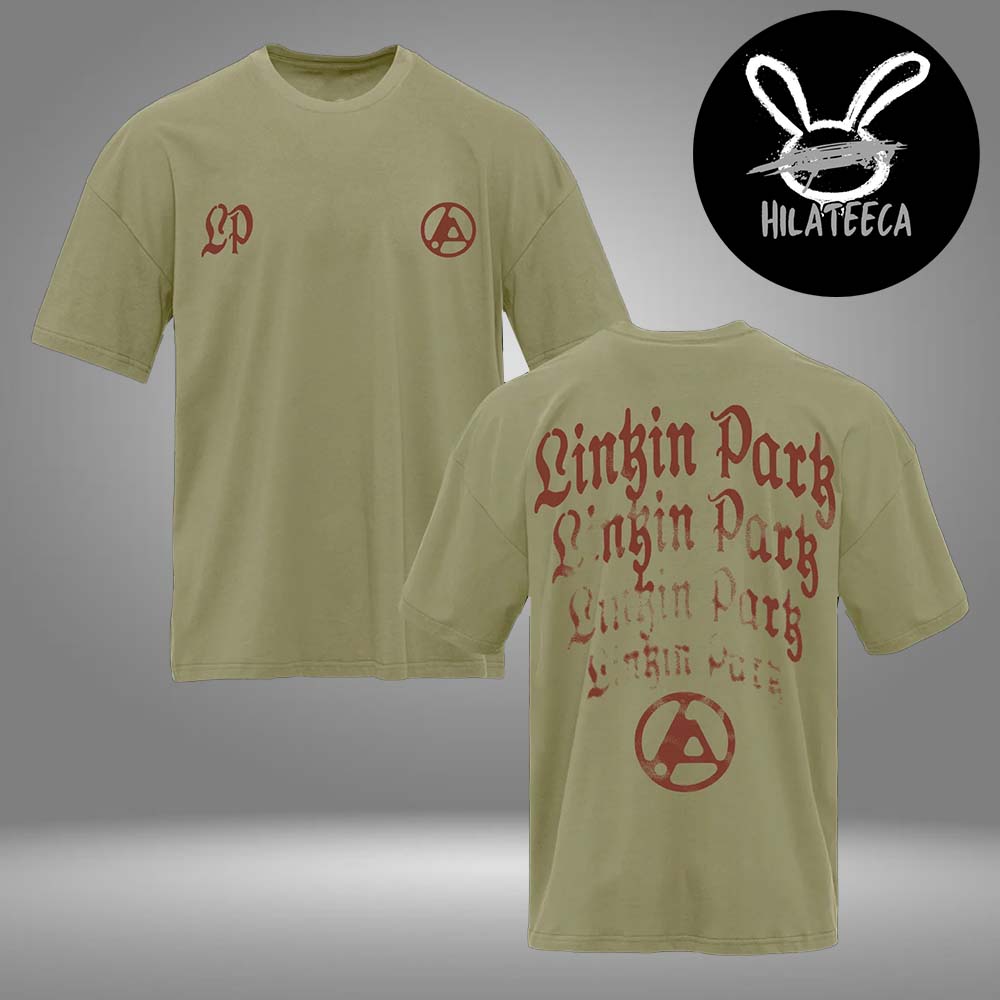 Linkin Park Merch Arch Repeat Light Olive Tee