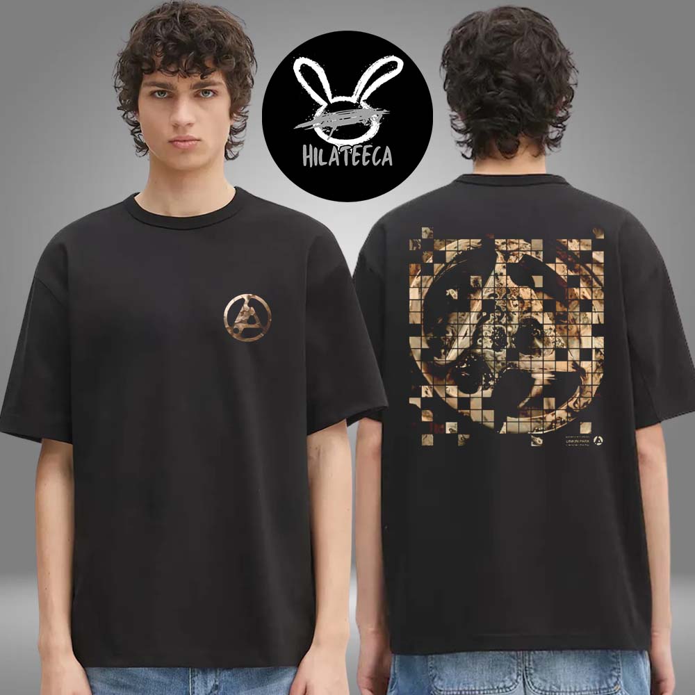 Linkin Park Merch FZ Tile Glitch Graphite Black T-Shirt