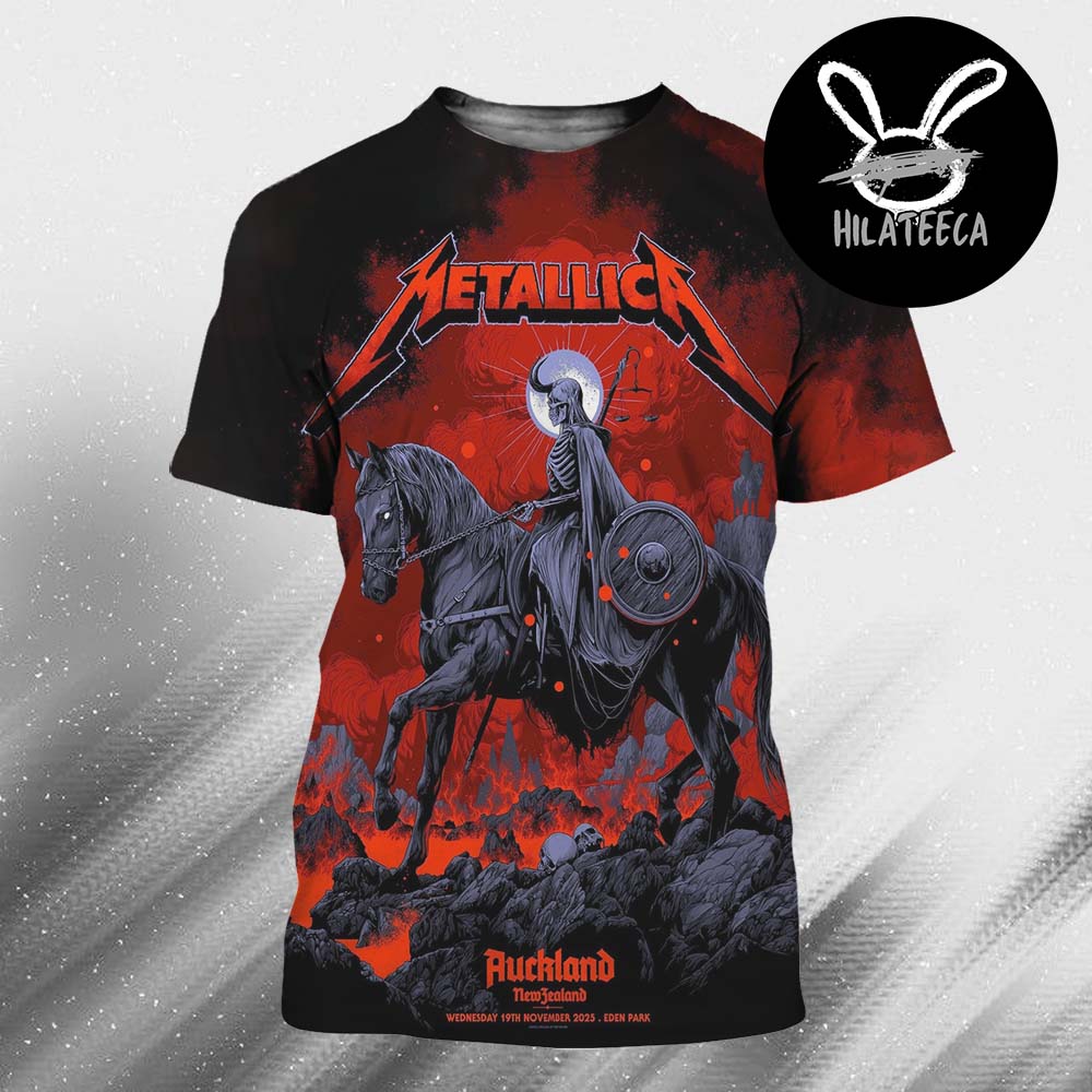 Metallica M72 Auckland Pop Up Shop Art By Ken Taylor At Eden Park In Auckland New Zealand On November 19 2025 All Over Print Shirt Metallica M72 Auckland Pop Up Shop Art By Ken Taylor At Eden Park In Auckland New Zealand On November 19 2025 All Over Print Shirt