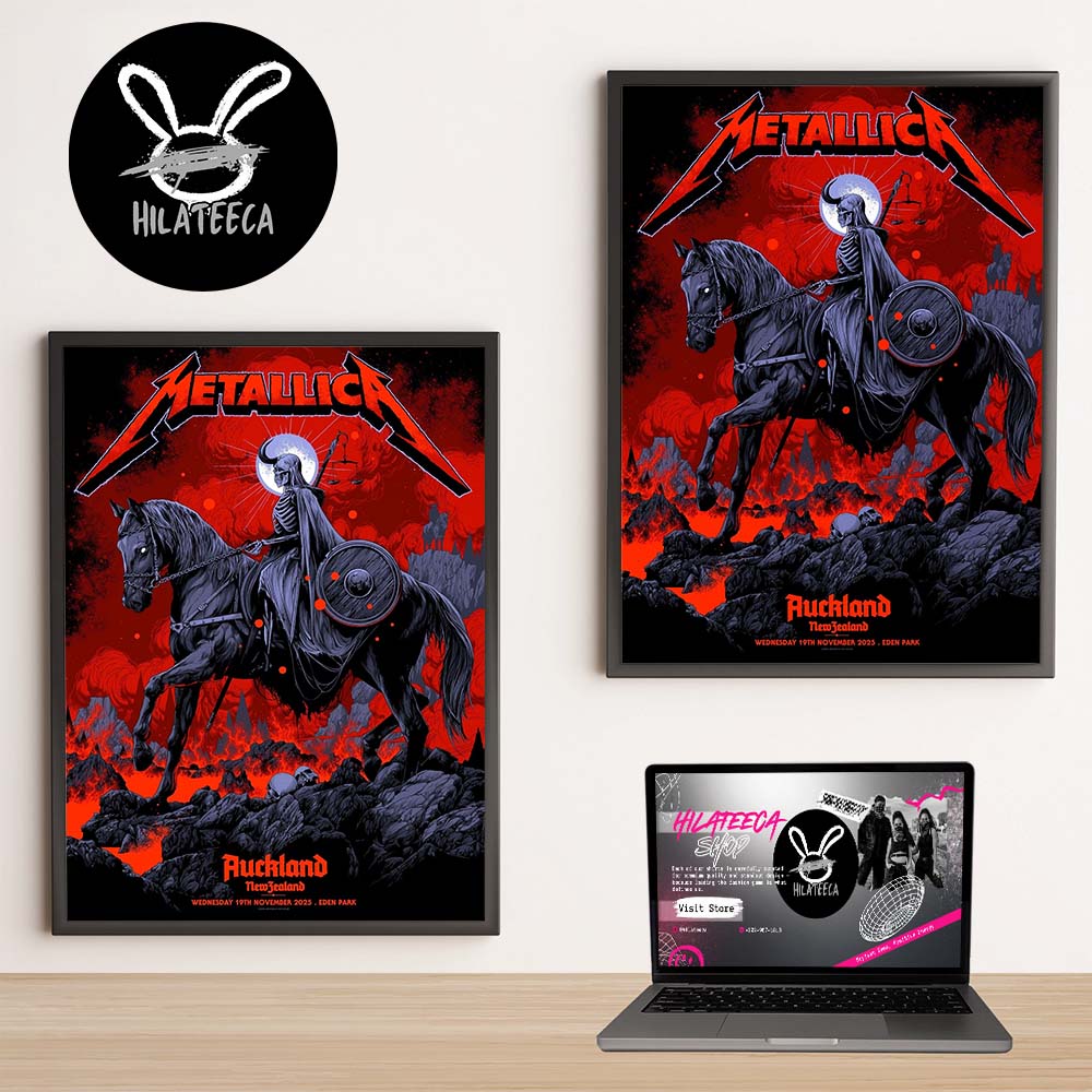 Metallica M72 Auckland Pop Up Shop Art By Ken Taylor At Eden Park In Auckland New Zealand On November 19 2025 Home Decor Poster Canvas Metallica M72 Auckland Pop Up Shop Art By Ken Taylor At Eden Park In Auckland New Zealand On November 19 2025 Home Decor Poster Canvas