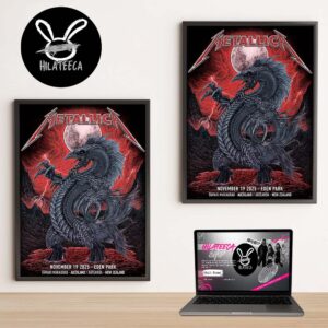 Metallica M72 Auckland Poster Art By Mr Wolf At Eden Park In Auckland New Zealand On November 19 2025 Home Decor Poster Canvas