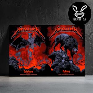 Metallica M72 Brisbane And M72 Sydney Full Show Combined Poster Australia Tour Home Decor Poster Canvas