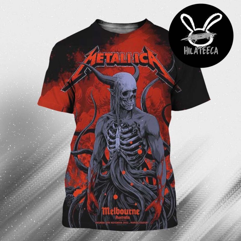 Metallica M72 Melbourne Pop Up Shop At Marvel Stadium In Melbourne Australia On November 7 2025 All Over Print Shirt