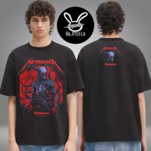 Metallica M72 Melbourne Pop Up Shop At Marvel Stadium In Melbourne Australia On November 7 2025 Two Sided Unisex T-Shirt