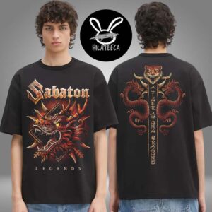 Sabaton Merch A Tiger Among Dragons Two Sided Unisex T-Shirt