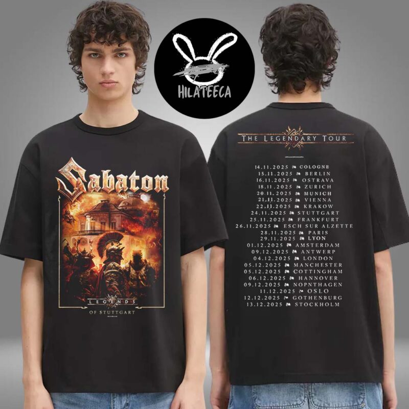 Sabaton Merch Pop Up Store Stuttgart On November 24 2025 The Legendary Tour Schedule Exclusive T Shirt