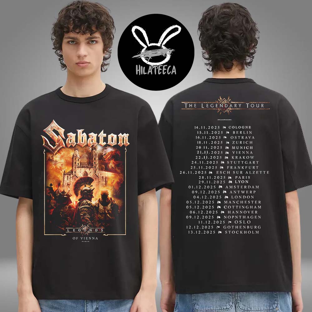 Sabaton Merch Pop Up Store Vienna On November 21 2025 The Legendary Tour Schedule Exclusive T-Shirt Sabaton Merch Pop Up Store Vienna On November 21 2025 The Legendary Tour Schedule Exclusive T-Shirt