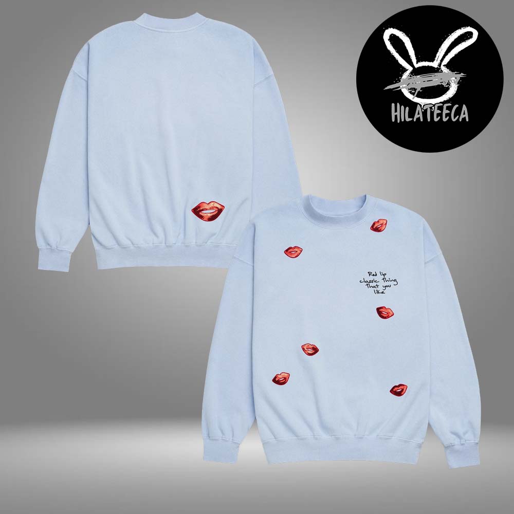 Taylor Swift Merch Holiday 2025 Sequin Red Lip Classic Thing That You Like Crewneck Sweatshirt Taylor Swift Merch Holiday 2025 Sequin Red Lip Classic Thing That You Like Crewneck Sweatshirt