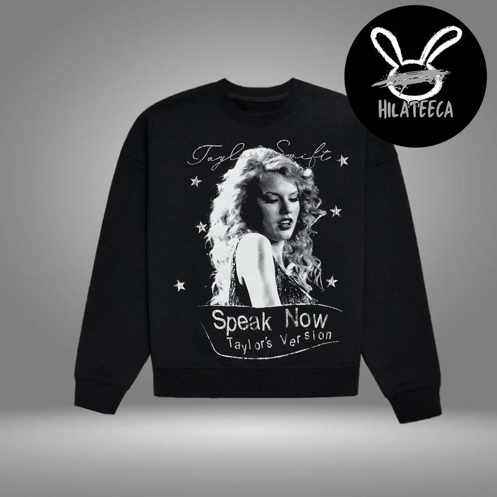 Taylor Swift Merch Holiday 2025 Speak Now Taylor’s Version Black Crewneck Sweatshirt Taylor Swift Merch Holiday 2025 Speak Now Taylor’s Version Black Crewneck Sweatshirt