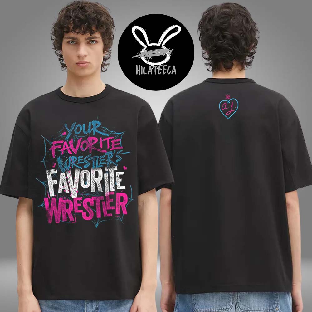 WWE Shop Merch AJ Lee Your Favorite Wrestler’s Favorite Wrestler Two Sided Unisex T-Shirt WWE Shop Merch AJ Lee Your Favorite Wrestler’s Favorite Wrestler Two Sided Unisex T-Shirt